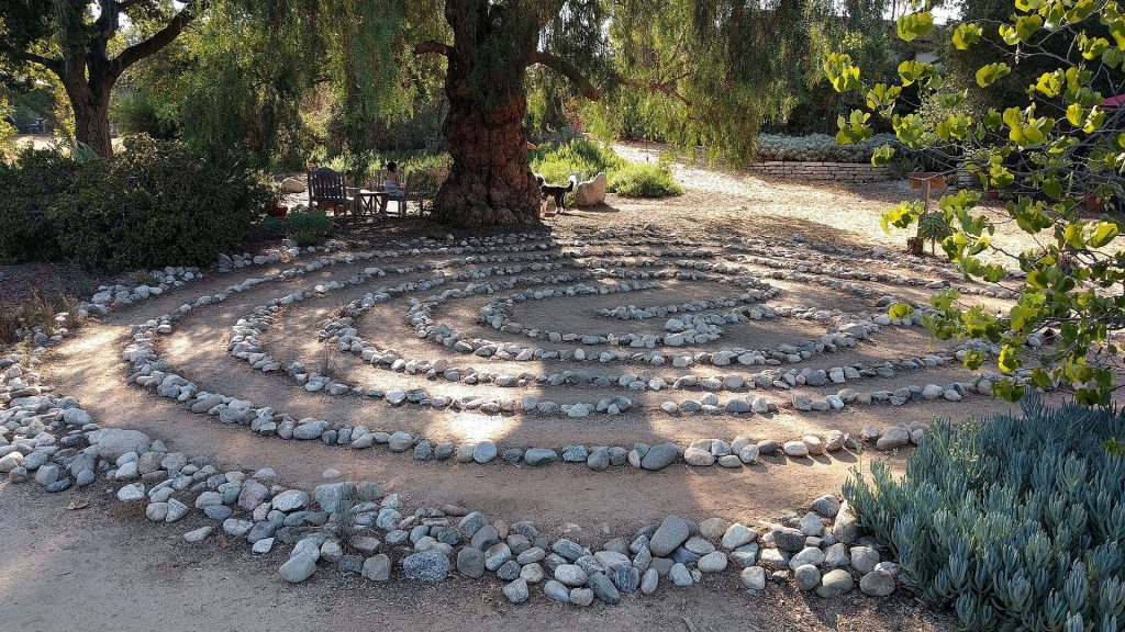 arlington garden rock maze spiral