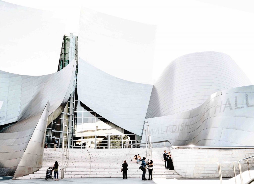 la phil walt disney concert hall exterior architecture