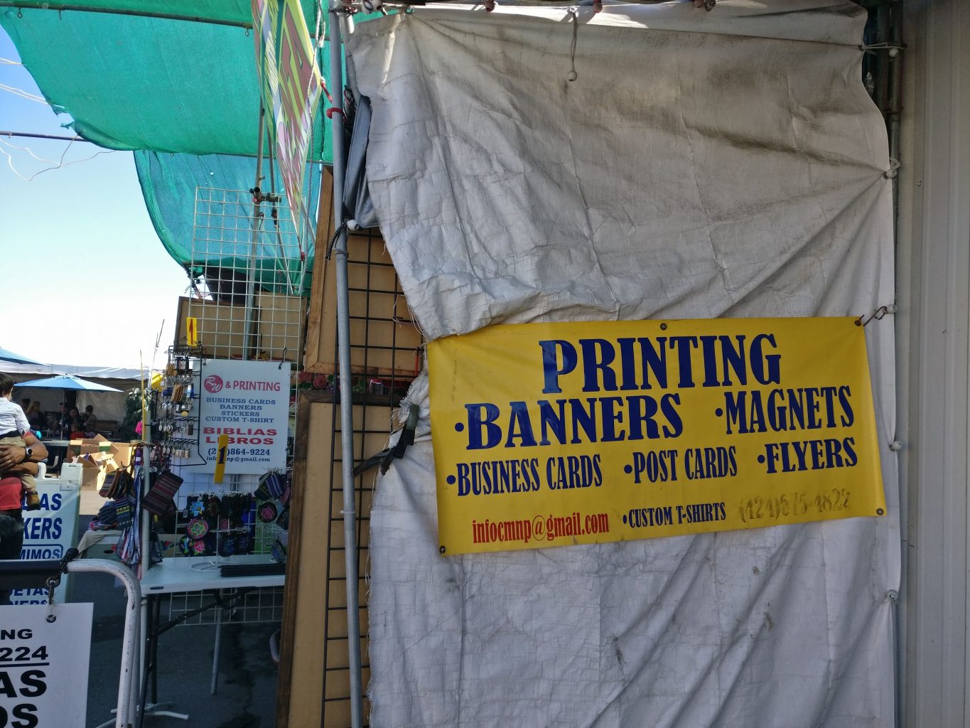 printing banners at roadium open air flea market torrance gardena booth