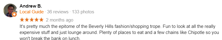 rodeo drive funny google review beverly hills