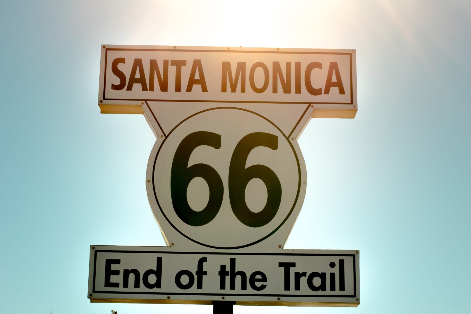 end of the trail 66 sign