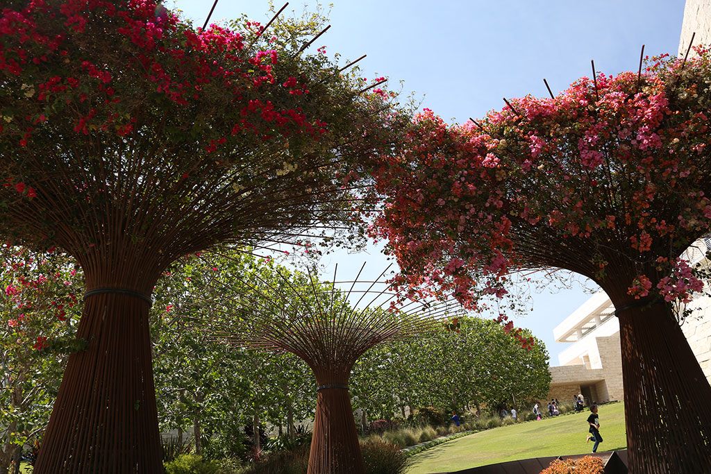 gardens getty center flower sculpture 