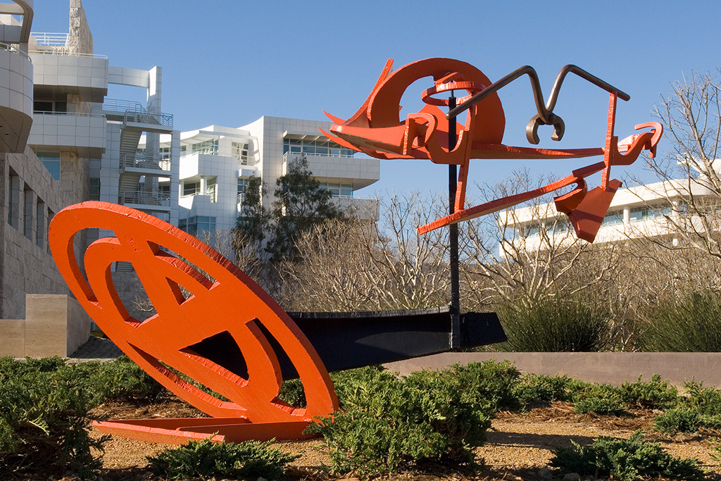 sculpture orange getty center los angeles west la brentwood