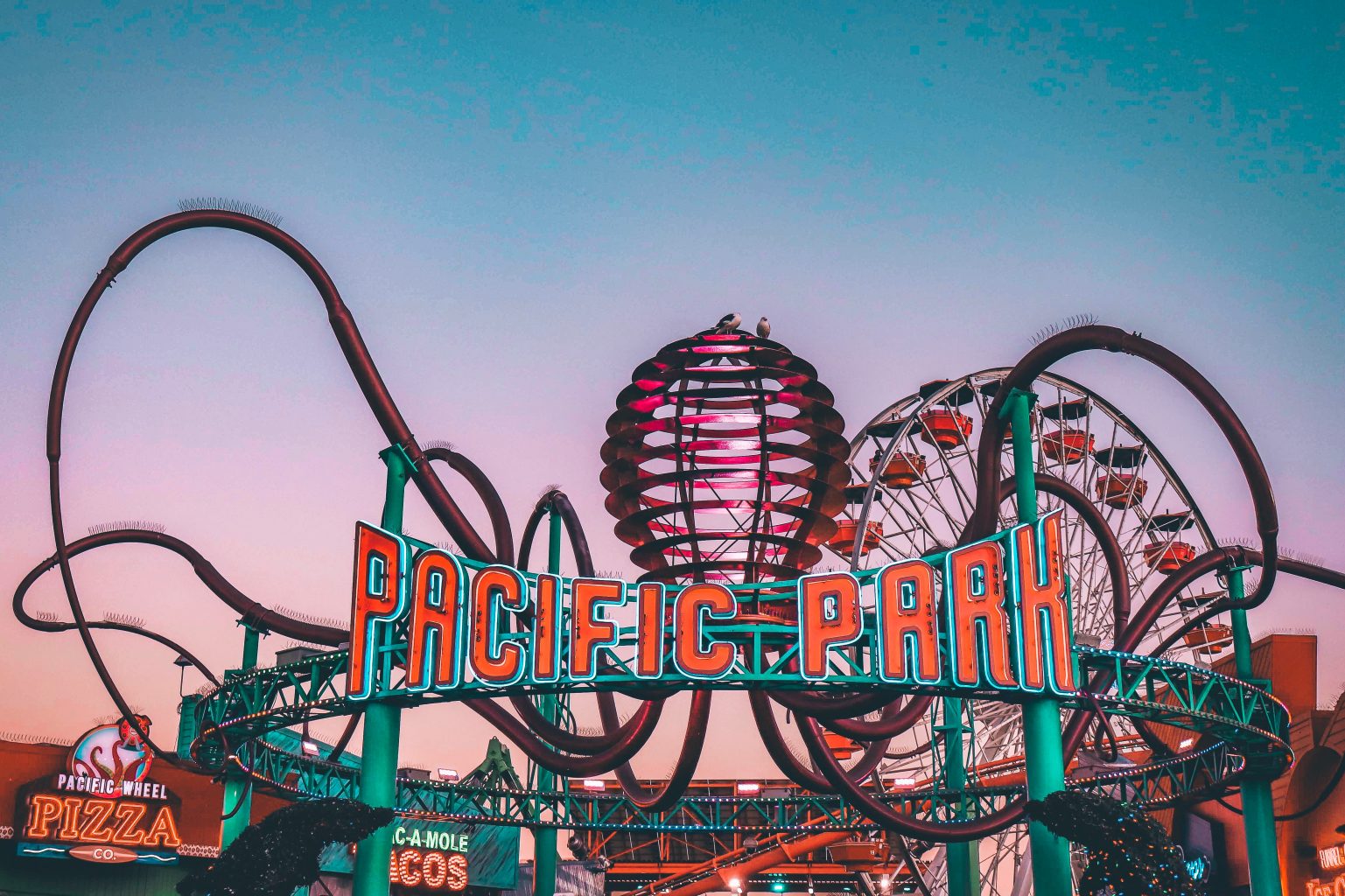 pacific park sign los angeles santa monica