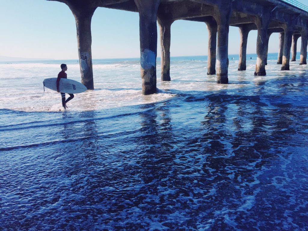 surfer manhattan beach surfing columns example photo picture