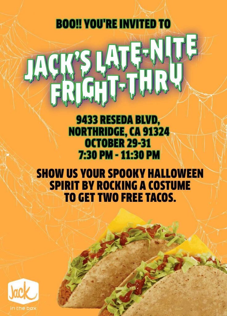 jack in the box haunted house drive thru northridge sfv