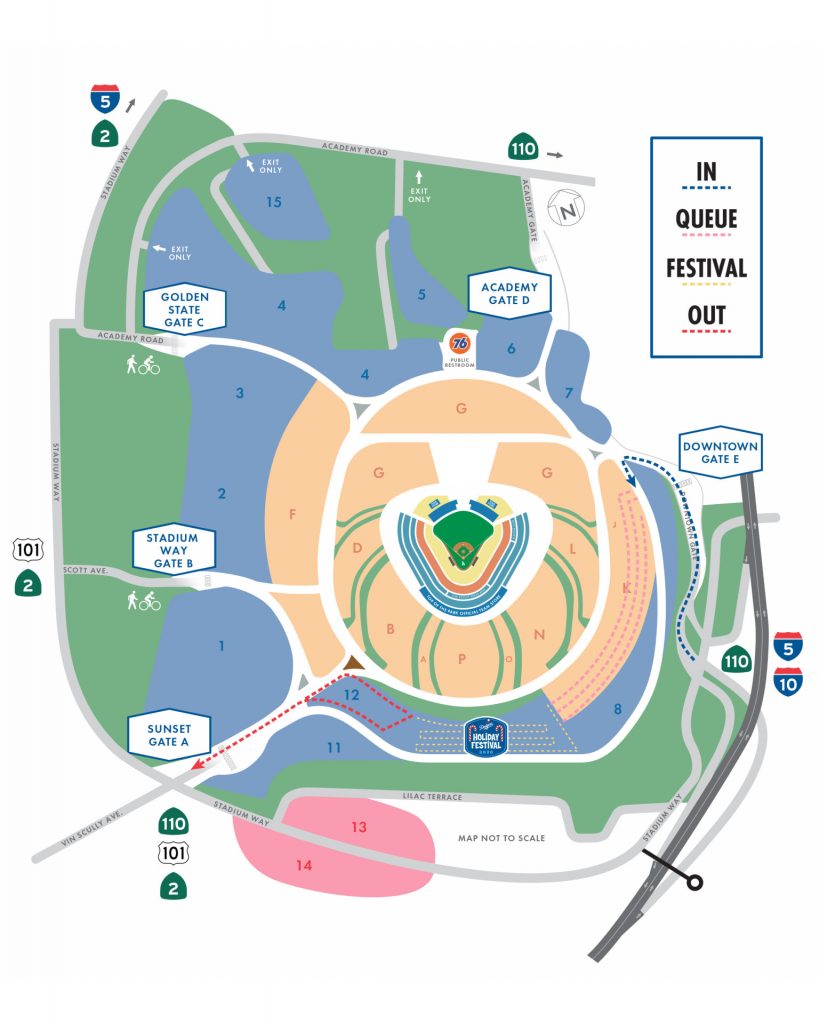 los angeles dodgers holiday drive thru map