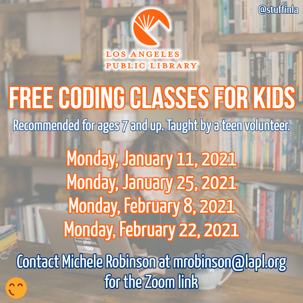 los angeles public library coding classes kids