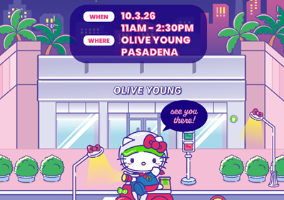 Korean K-Beauty Store Olive Young in Pasadena Has a Sanrio Collab from October 2-3, 2026